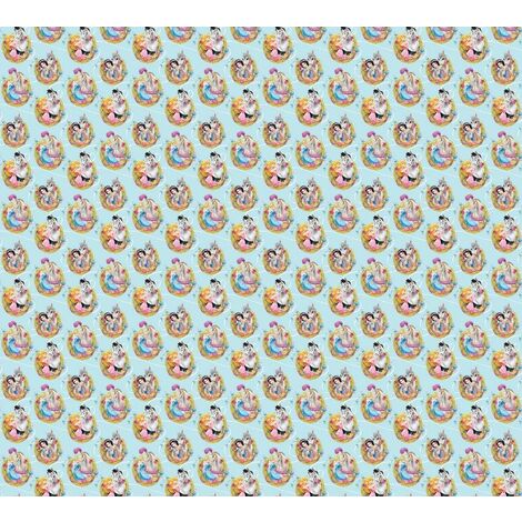 Coppia di Tende per la Cameretta 180x160 cm Principesse Disney Stemma