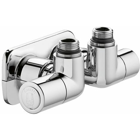 Coppia di valvole a doppia squadra per termoarredi versione sinistra HIGH-STYLE Caleffi 400410  1/2”