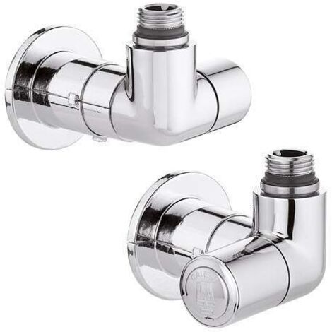 Coppia di Valvole per termoarredi high style Caleffi 4003-4004 Cromo - Destra