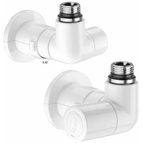 Coppia di Valvole per termoarredi high style Caleffi 4003-4004  Destra - Bianco