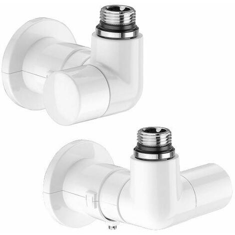 Coppia di Valvole per termoarredi high style Caleffi 4003-4004  Sinistra - Bianco