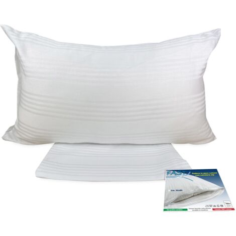 Coppia Federe Copricuscino FAST in Cotone con Zip – Protezione e Comfort 50x80 cm