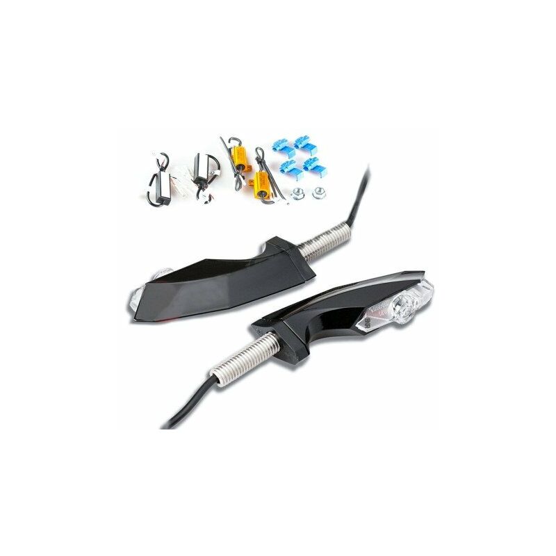 Coppia Frecce Led Corpo Alluminio Nero con Perno