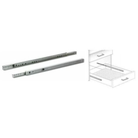 ORECA COPPIA GUIDE PER CASSETTI IN ACCIAIO A ESTRAZIONE SEMPLICE SU SFERE 21CM