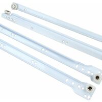 Coppia Di Guide A Rullo Per Cassetti Con Fissaggio A Vite, Compatibili Ikea Per Legno E Metallo, 30kg Di Portata (Chiusura Ammortizzata 350 Mm) | Leroy Merlin - 9