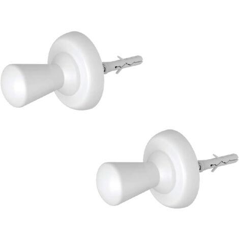 Coppia Handy Drop Muro - Appendini di Design da Parete 100% Made in Italy - Appendini da Muro, Ideali anche per Legno e Cartongesso - Bianchi