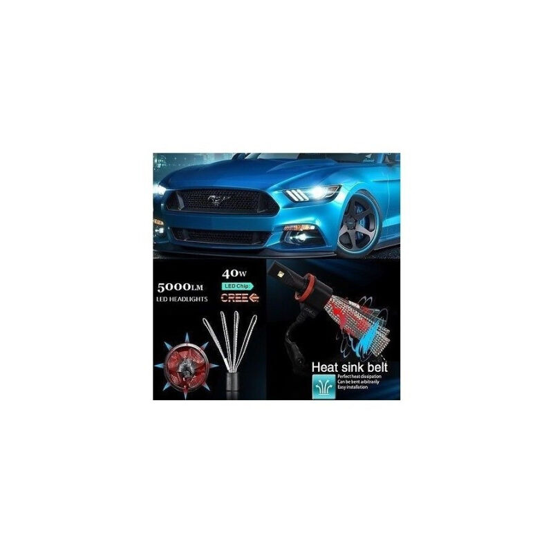 Image of Trade Shop - paar led-lampen für autoscheinwerfer H11 ersatz 2 5HL hohe helligkeit kaltes licht -