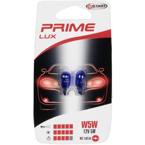 Coppia lampadine auto blu power in vetro W5W W2,1X9,5D 12V 5W