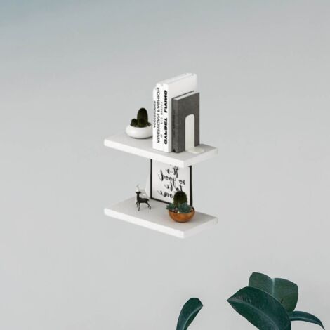 Coppia mensole bianco frassinato 45x23x2,2h LAUME45BI