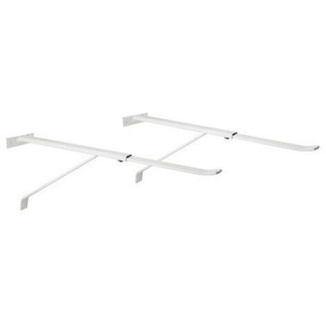 COPPIA MENSOLE STAFFE ACCIAIO INOX VERNICIATO BIANCO PER PILOZZA LAVATOIO