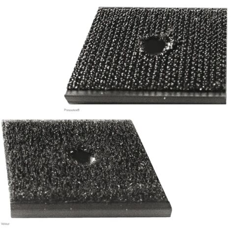 COPPIA PIASTRINE CON VELCRO/VELLUTO 34x34 mm