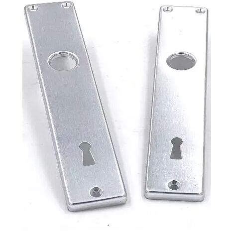COPPIA PLACCA GPB BORDI QUADRI FORO PATENT 8X90 ALLUMINIO ARGENTO
