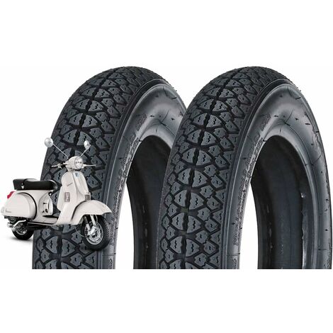 Coppia Pneumatici 100/90-10 per Scooter Piaggio Vespa VESPONE Ape 61L GOMME COPERTONI Disegno M I C H E L I N Union