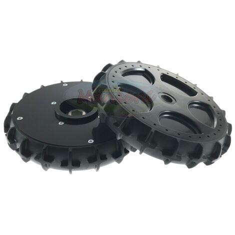 Coppia ruote posteriori piene con copertone ORIGINALE per robot AMBROGIO L30 DLX