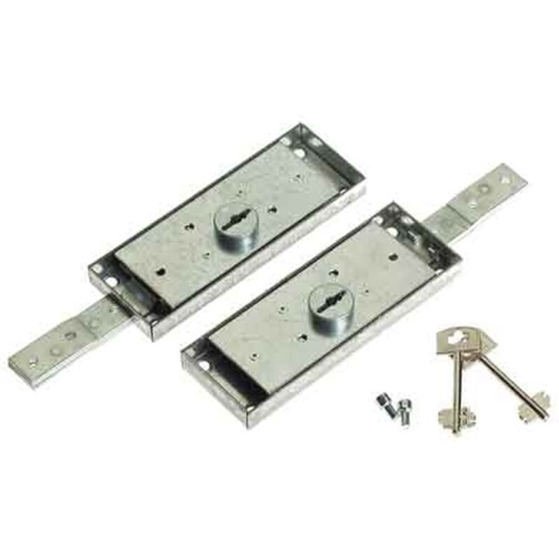 COPPIA SERRATURA SERRANDA A DOPPIA MAPPA '2230' SECUREMME Destra + Sinistra