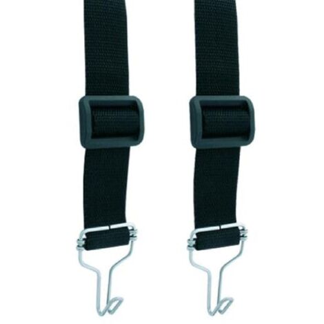 Coppia spallacci regolabili con fibbie e ganci, accessorio per decespugliatore