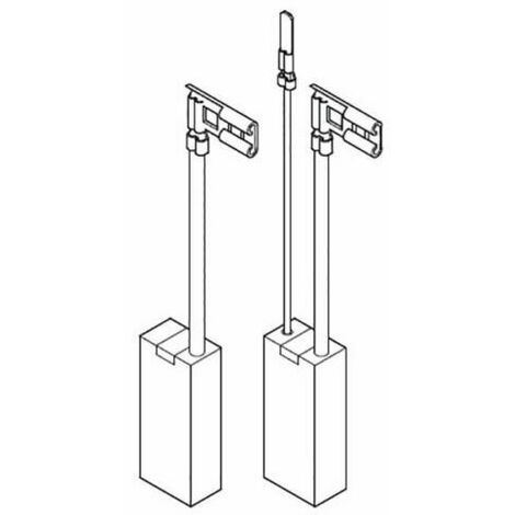 COPPIA SPAZZOLE SPAZZOLA A CARBONCINO RICAMBIO PER UTENSILI RUPES DEWALT 13693V 6X10X24 PZ.2 (23581)