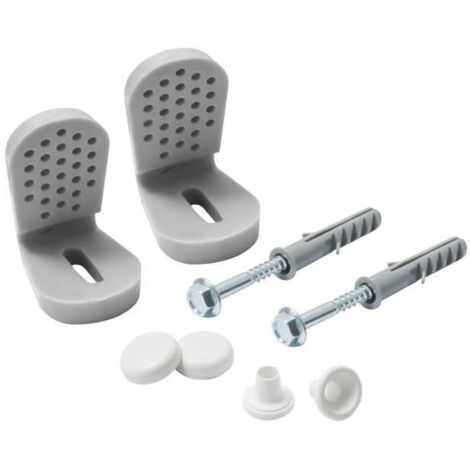 Coppia staffe in plastica per fissaggi laterali wc/bidet