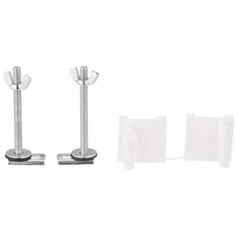 Coppia supporti bianchi con bulloni ferro zincati 521200PB