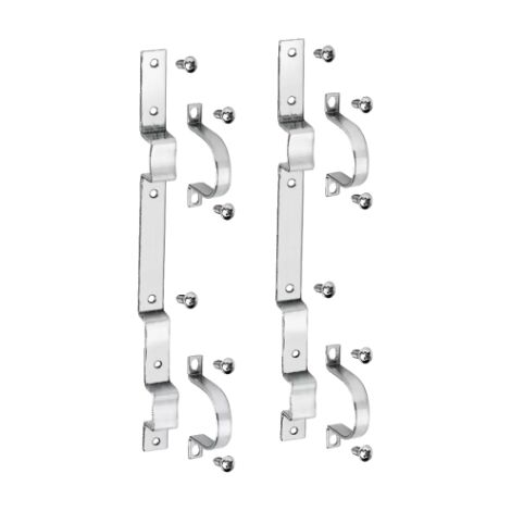 Coppia supporti in acciaio inox per il fissaggio di collettori serie 354 Caleffi 360210  Acciaio inox