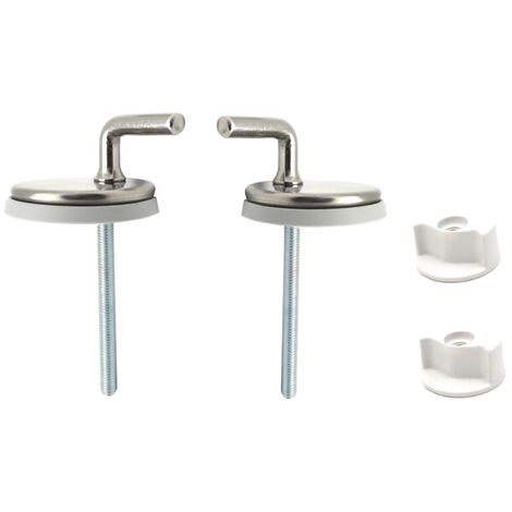 Coppia supporti per sedile wc in ottone cromato cromo
