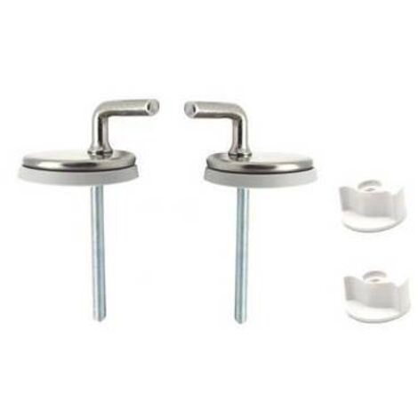 COPPIA SUPPORTI PER SEDILE WC IN OTTONE CROMATO Cromo REMER