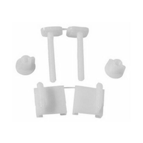COPPIA SUPPORTI PER SEDILI IN PVC CON VITI IN PLASTICA Bianco