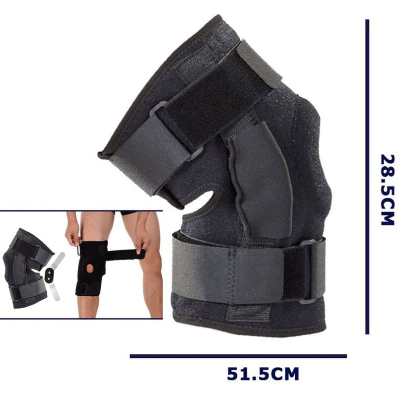 Image of Trade Shop - Paar Stütze mit Schienen Doppelbandage für Knie Patellasehne Athleten -