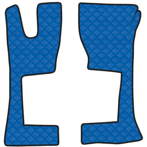 Coppia tappeti in Skeentex - Blu - compatibile per Mercedes Actros MP4 (09/1109/19) cabina stretta, tunnel - Mercedes Actros MP5 (10/19) cabina stretta, tunnel - Mercedes Actros MP5 L (11/21) cabina s