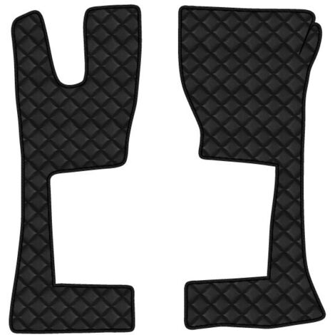 Coppia tappeti in Skeentex - Nero - compatibile per Mercedes Actros MP4 (09/1109/19) cabina stretta, tunnel - Mercedes Actros MP5 (10/19) cabina stretta, tunnel - Mercedes Actros MP5 L (11/21) cabina 