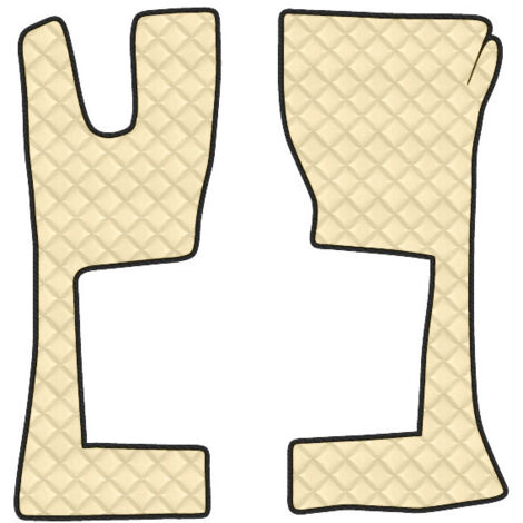 Coppia tappeti in Skeentex - Panna - compatibile per Mercedes Actros MP4 (09/1109/19) cabina stretta, tunnel - Mercedes Actros MP5 (10/19) cabina stretta, tunnel - Mercedes Actros MP5 L (11/21) cabina