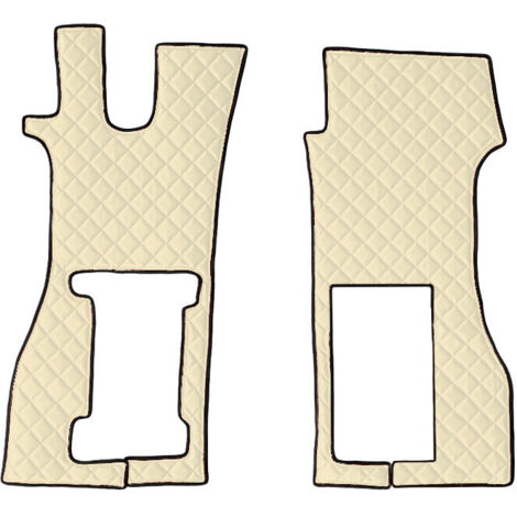 Coppia tappeti in Skeentex - Panna - compatibile per Scania R Serie 7 - New Generation (11/1602/25) sedile pass. pneumatico