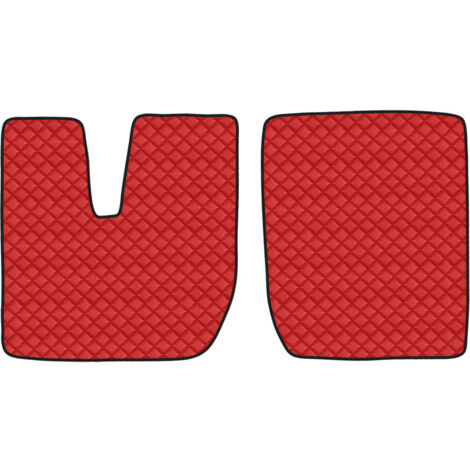 Coppia tappeti in Skeentex - Rosso - compatibile per Iveco Stralis (08/0212/12)  - Iveco Stralis (07/1212/19)  - Iveco Stralis Hi-Way (07/1208/16)  - Iveco Stralis XP (09/1612/19)