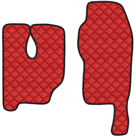 Coppia tappeti in Skeentex - Rosso - compatibile per Mercedes Actros MP3 (06/0812/13) tunnel alto