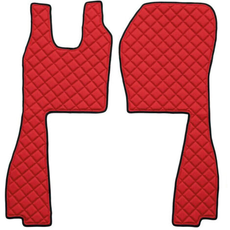 Coppia tappeti in Skeentex - Rosso - compatibile per Scania R Serie 6 (09/0908/13) sedile pass. pneumatico