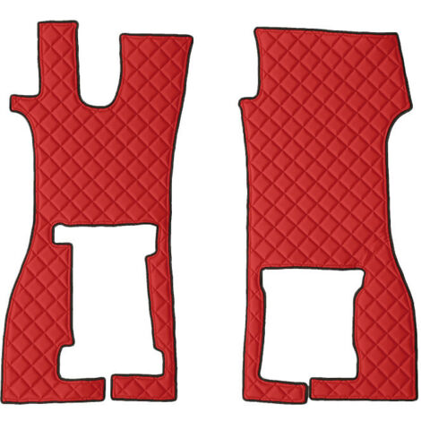 Coppia tappeti in Skeentex - Rosso - compatibile per Scania R Serie 7 - New Generation (11/16) sedile pass. pieghevole