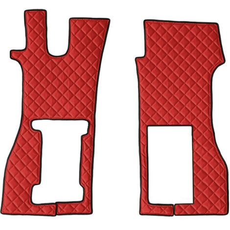 Coppia tappeti in Skeentex - Rosso - compatibile per Scania R Serie 7 - New Generation (11/1602/25) sedile pass. pneumatico