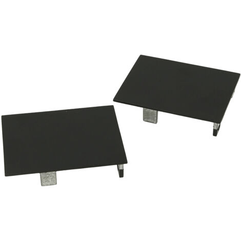 Coppia Tappi  Coperture Termine Colore Nero Per Chiusure Profilo Alluminio BA5570B