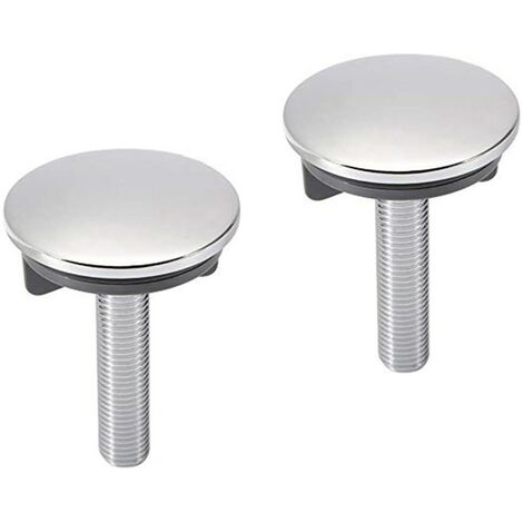 Coppia tappi copriforo 47 mm in acciaio cromato per lavabo e bidet