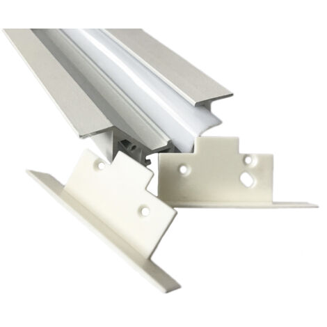 Coppia Tappi Tappini Termine Per Chiusure Profilato Alluminio Da Incasso Luce Asimmetrica BA5320W