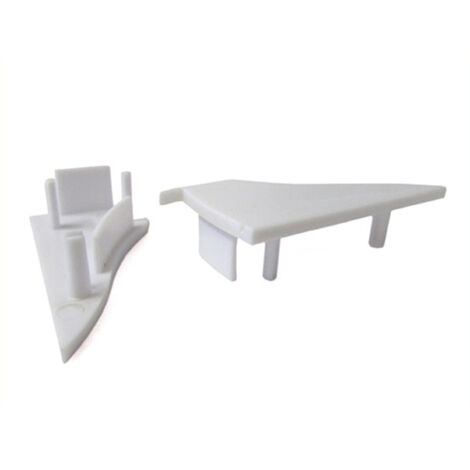 Coppia Tappi Tappini Termine Per Chiusure Profilo Alluminio Da Muro e Soffitto BA4001