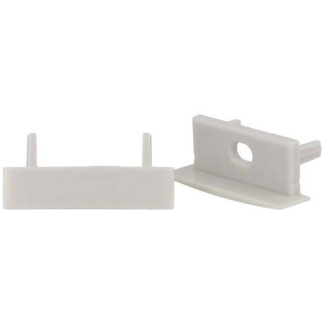Coppia Tappi Tappini Termine Per Chiusure Profilo Barra Alluminio Larga Da 20mm BA2810