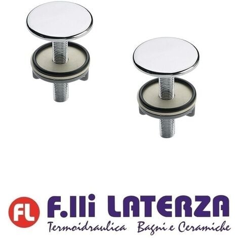 2 x TAPPO COPRI FORO BIANCO PER BIDET LAVABO LAVELLO COPPIA TAPPI COPRIFORO