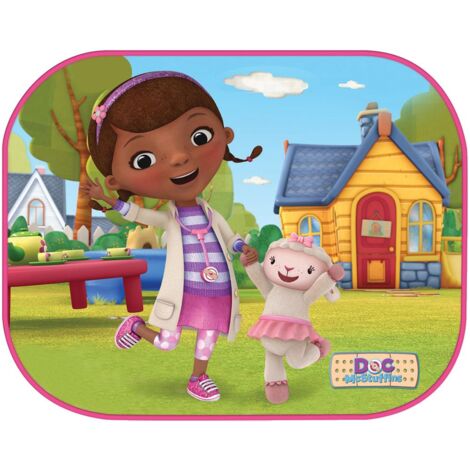 Coppia tendine parasole laterali auto Dott.ssa Peluche universali 44x35cm bambine