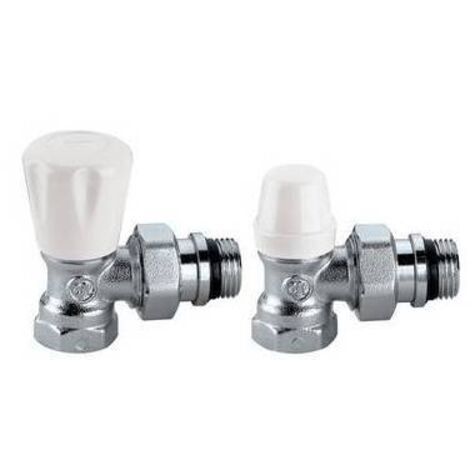 COPPIA VALVOLE PER RADIATORI ATTACCO FERRO 3/8" CALEFFI