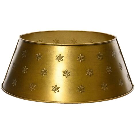 KAEMINGK BV Copri base in ferro colore oro antico sottoalbero per Albero di Natale decorazione natalizia -Ø 57 cm