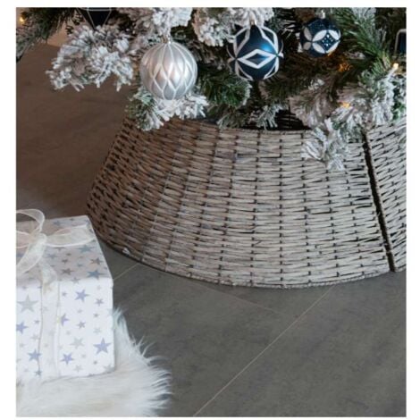 DECORIS Cesto porta albero 70x28 cm grigio