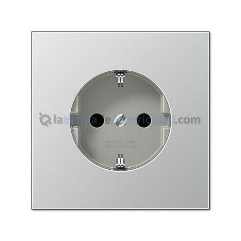 Copri base spina schuko 2P + TT ALLUMINIO JUNG AL 1520 KI PL
