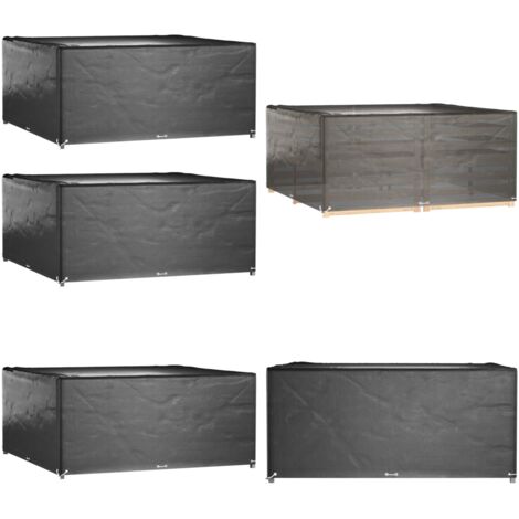 Copri Mobili da Giardino 2pz 16 Occhielli 205x205x90cm Quadrato - Protezione per mobili da esterno - Telo per patio