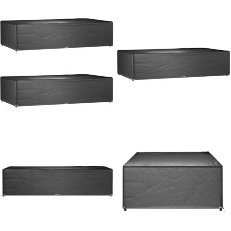Copri Mobili Giardino 2pz 12 Occhielli 315x180x75cm Rettangolo - Protezione per mobili da esterno - Telo per patio